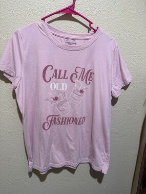 Maurices Pink "Call Me Old Fashioned" Graphic Tee